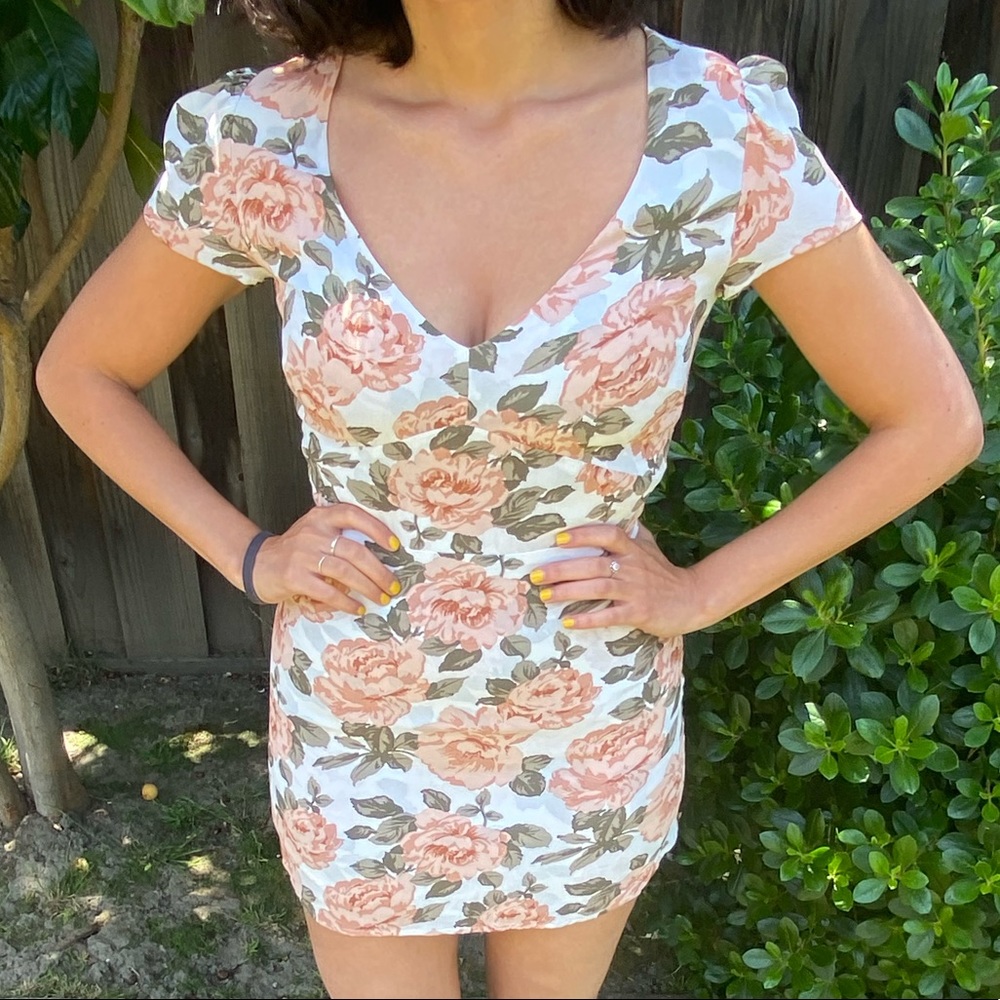 Reformation Pink Floral Dress